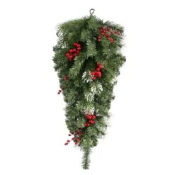 Vickerman Unlit Artificial Christmas Teardrop With Berries (22403)