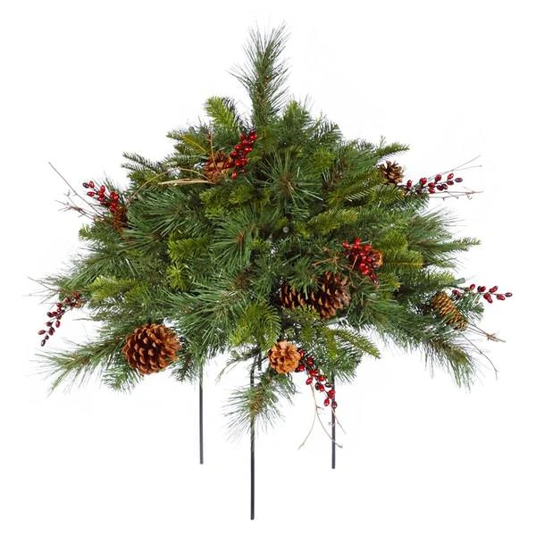 Vickerman Unlit Artificial Christmas Bush (23361) - Image 2
