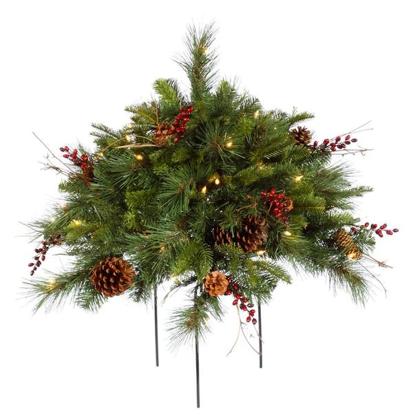 Vickerman Pre-Lit Artificial Christmas Bush (23362) - Image 2