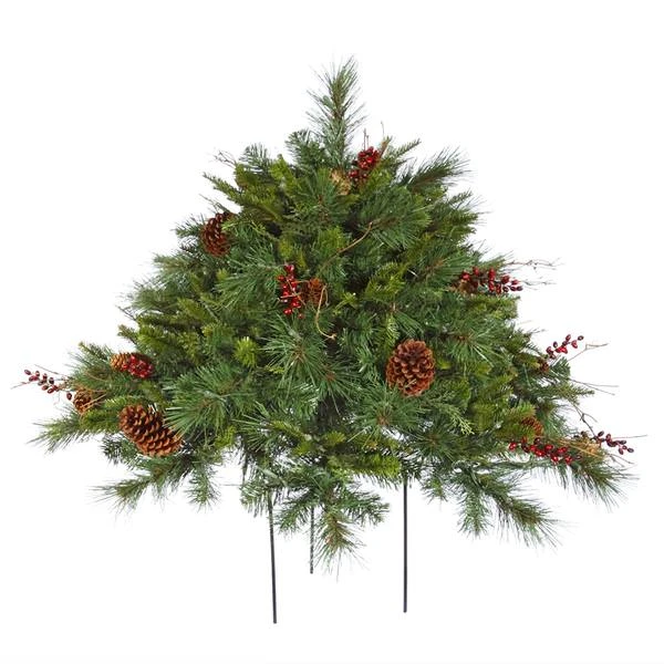 Vickerman Unlit Artificial Christmas Bush (23364) - Image 2