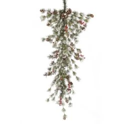 Vickerman Unlit Artificial Christmas Teardrop With Berries (33350)
