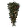 Vickerman Pre-Lit Artificial Christmas Teardrop With Berries And Pine Cones (334966)