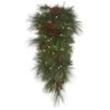 Vickerman Pre-Lit Artificial Christmas Teardrop With Pine Cones And Berries (373163)