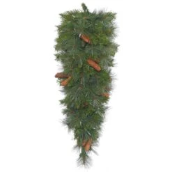 Vickerman Unlit Artificial Christmas Teardrop With Pine Cones (373422)
